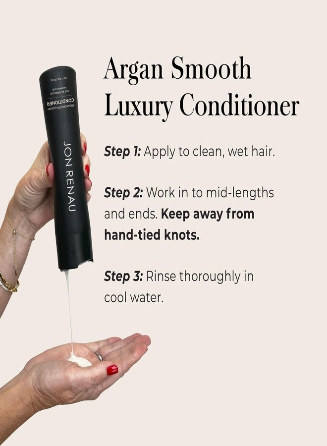 Jon Renau Argan Smooth Luxury Conditioner, Deep Hydration, Detangling, and Frizz Control, Moisturizing Argan Oil Formula for Human Hair Wigs and Toppers, Color Safe and Lightweight, Wig Care Products - Image 4